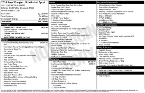 Photos of 2018 Jeep Wrangler JK Unlimited Sport for sale in Columbus, NE at Gregg Young Toyota of Columbus