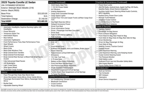 Photos of 2025 Toyota Corolla LE for sale in Columbus, NE at Gregg Young Toyota of Columbus