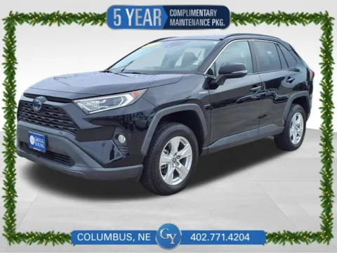 Black 2021 Toyota RAV4 Hybrid XLE for sale in Columbus, NE