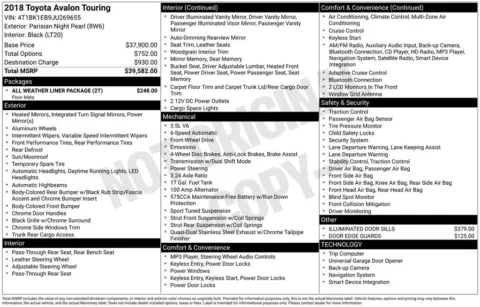 Photos of 2018 Toyota Avalon Touring for sale in Columbus, NE at Gregg Young Toyota of Columbus