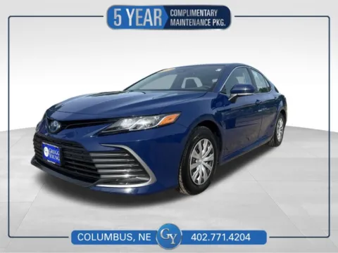 Blue 2024 Toyota Camry Hybrid LE for sale in Columbus, NE