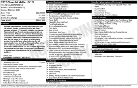 Photos of 2012 Chevrolet Malibu LS for sale in Columbus, NE at Gregg Young Toyota of Columbus