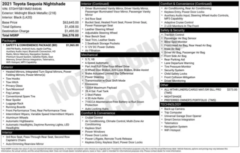 Photos of 2021 Toyota Sequoia Nightshade for sale in Columbus, NE at Gregg Young Toyota of Columbus