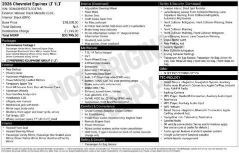 Photos of 2026 Chevrolet Equinox LT for sale in Columbus, NE at Gregg Young Toyota of Columbus