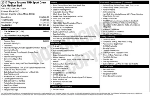 Photos of 2017 Toyota Tacoma TRD Sport for sale in Columbus, NE at Gregg Young Toyota of Columbus