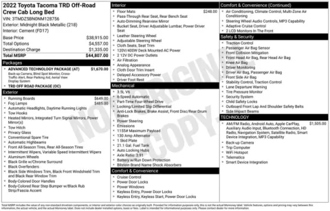 Photos of 2022 Toyota Tacoma TRD Off-Road for sale in Columbus, NE at Gregg Young Toyota of Columbus