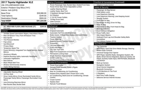 Photos of 2017 Toyota Highlander XLE for sale in Columbus, NE at Gregg Young Toyota of Columbus