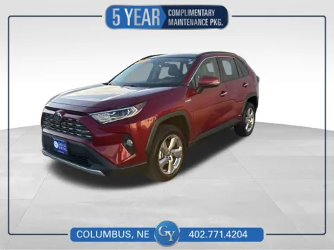 Red 2021 Toyota RAV4 Hybrid Limited for sale in Columbus, NE