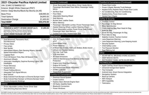 Photos of 2021 Chrysler Pacifica Hybrid Limited for sale in Columbus, NE at Gregg Young Toyota of Columbus