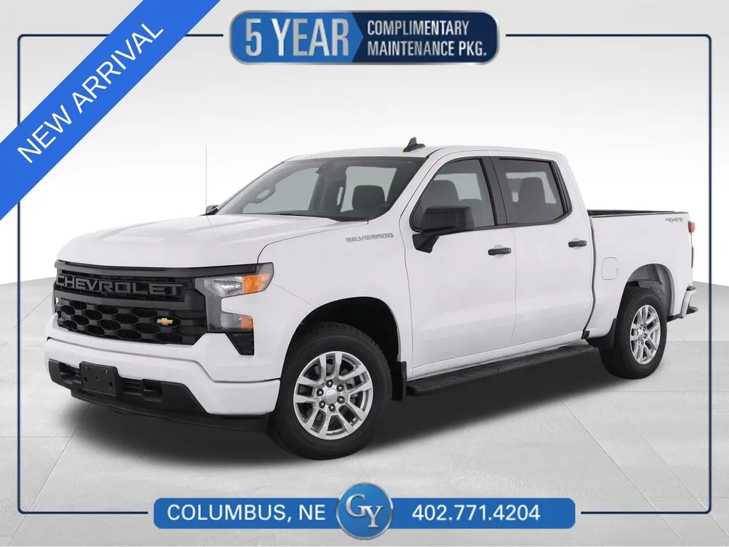 White 2023 Chevrolet Silverado 1500 Custom for sale in Columbus, NE