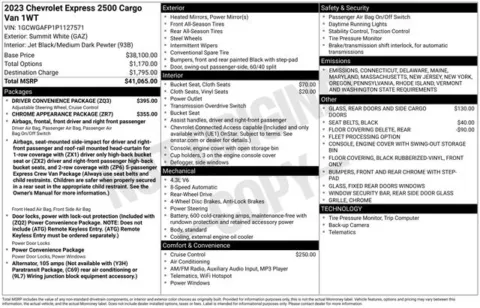 Photos of 2023 Chevrolet Express 2500 Work Van for sale in Columbus, NE at Gregg Young Toyota of Columbus