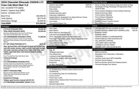 Photos of 2026 Chevrolet Silverado 2500HD LTZ for sale in Atlantic, IA at Gregg Young Automotive of Atlantic