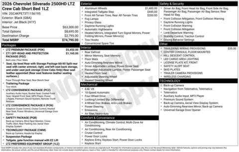 Photos of 2026 Chevrolet Silverado 2500HD LTZ for sale in Atlantic, IA at Gregg Young Automotive of Atlantic