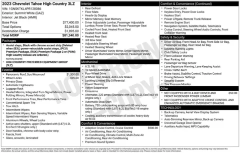 Photos of 2023 Chevrolet Tahoe High Country for sale in Atlantic, IA at Gregg Young Automotive of Atlantic