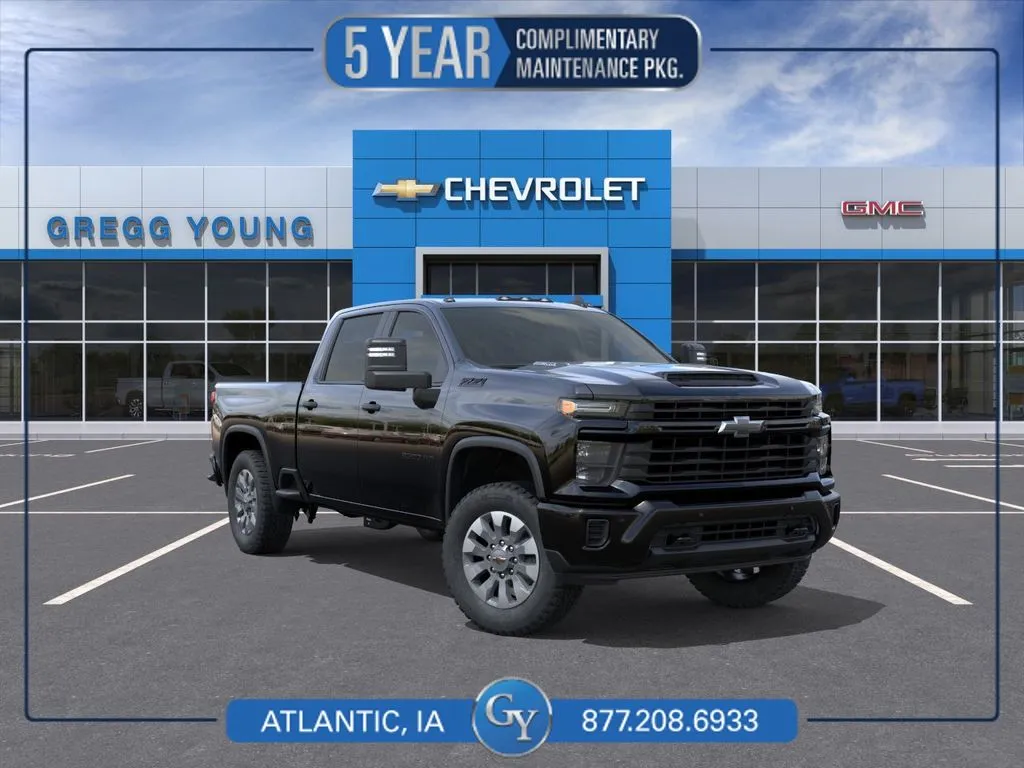 Black 2026 Chevrolet Silverado 2500 HD Custom for sale in Atlantic, IA
