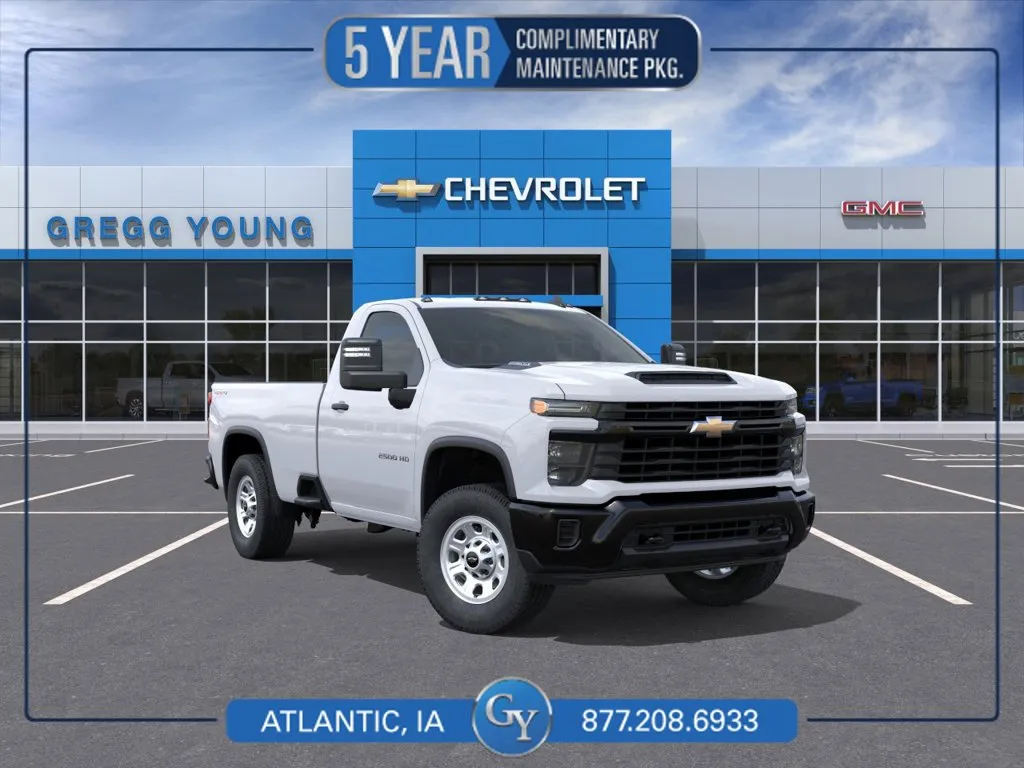 White 2026 Chevrolet Silverado 2500 HD Work Truck for sale in Atlantic, IA