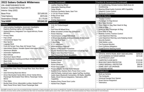 Photos of 2022 Subaru Outback Wilderness for sale in Atlantic, IA at Gregg Young Automotive of Atlantic