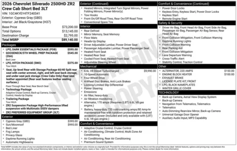 Photos of 2026 Chevrolet Silverado 2500HD ZR2 for sale in Atlantic, IA at Gregg Young Automotive of Atlantic