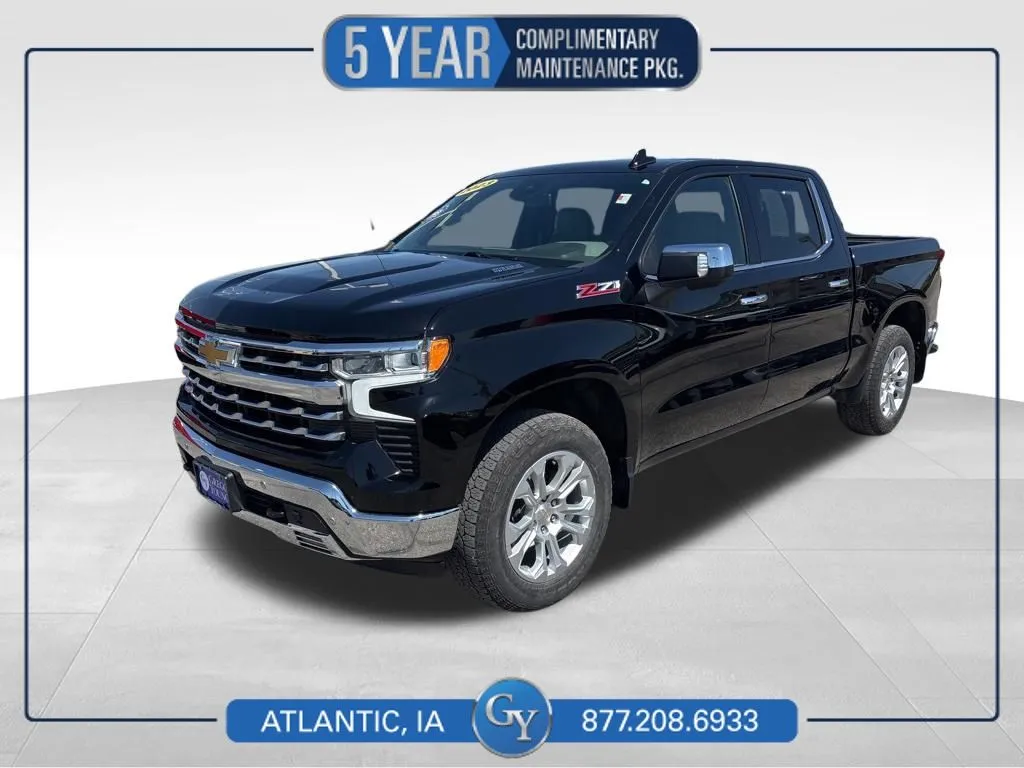 Black 2023 Chevrolet Silverado 1500 LTZ for sale in Atlantic, IA