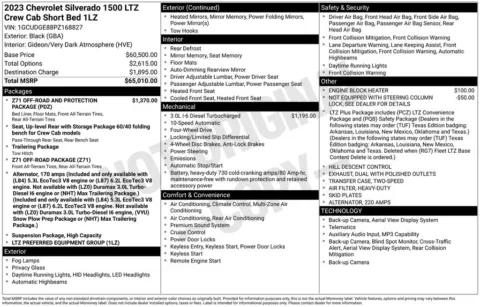 Photos of 2023 Chevrolet Silverado 1500 LTZ for sale in Atlantic, IA at Gregg Young Automotive of Atlantic