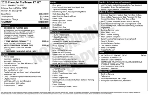 Photos of 2026 Chevrolet TrailBlazer LT for sale in Atlantic, IA at Gregg Young Chevrolet GMC Atlantic