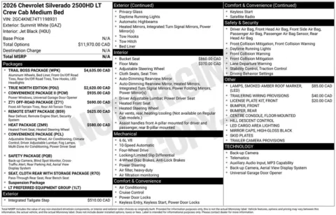 Photos of 2026 Chevrolet Silverado 2500HD LT for sale in Atlantic, IA at Gregg Young Chevrolet GMC Atlantic