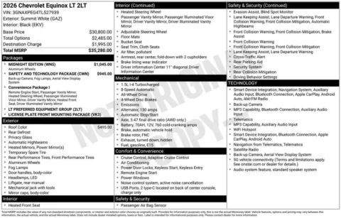 Photos of 2026 Chevrolet Equinox LT for sale in Atlantic, IA at Gregg Young Chevrolet GMC Atlantic