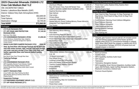 Photos of 2025 Chevrolet Silverado 2500HD LTZ for sale in Atlantic, IA at Gregg Young Chevrolet GMC Atlantic