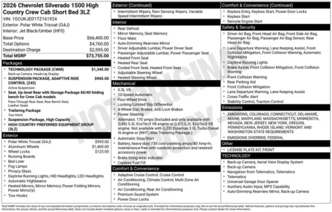 Photos of 2026 Chevrolet Silverado 1500 High Country for sale in Atlantic, IA at Gregg Young Automotive of Atlantic