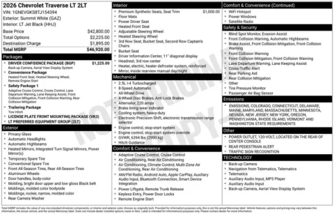 Photos of 2026 Chevrolet Traverse LT for sale in Atlantic, IA at Gregg Young Automotive of Atlantic