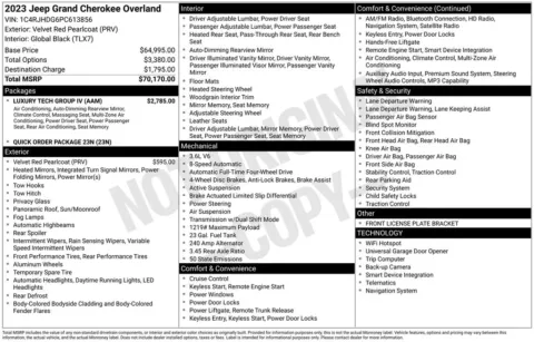 Photos of 2023 Jeep Grand Cherokee Overland for sale in Atlantic, IA at Gregg Young Automotive of Atlantic