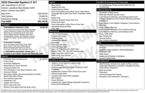 Photos of 2026 Chevrolet Equinox LT for sale in Atlantic, IA at Gregg Young Automotive of Atlantic