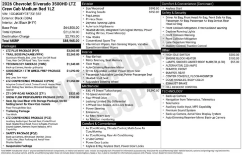 Photos of 2026 Chevrolet Silverado 3500HD LTZ for sale in Atlantic, IA at Gregg Young Automotive of Atlantic