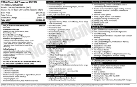 Photos of 2026 Chevrolet Traverse RS for sale in Atlantic, IA at Gregg Young Automotive of Atlantic