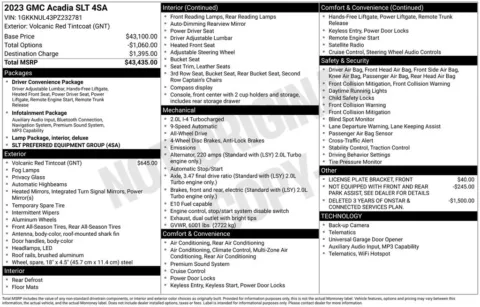 Photos of 2023 GMC Acadia SLT for sale in Atlantic, IA at Gregg Young Chevrolet GMC Atlantic