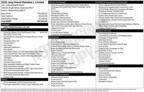 Photos of 2023 Jeep Grand Cherokee L Limited for sale in Atlantic, IA at Gregg Young Chevrolet GMC Atlantic