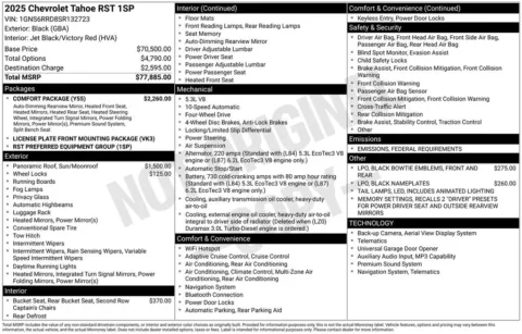 Photos of 2025 Chevrolet Tahoe RST for sale in Atlantic, IA at Gregg Young Automotive of Atlantic