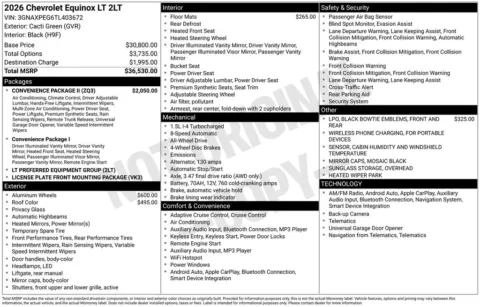 Photos of 2026 Chevrolet Equinox LT for sale in Atlantic, IA at Gregg Young Automotive of Atlantic