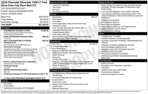 Photos of 2026 Chevrolet Silverado 1500 LT Trail Boss for sale in Atlantic, IA at Gregg Young Automotive of Atlantic