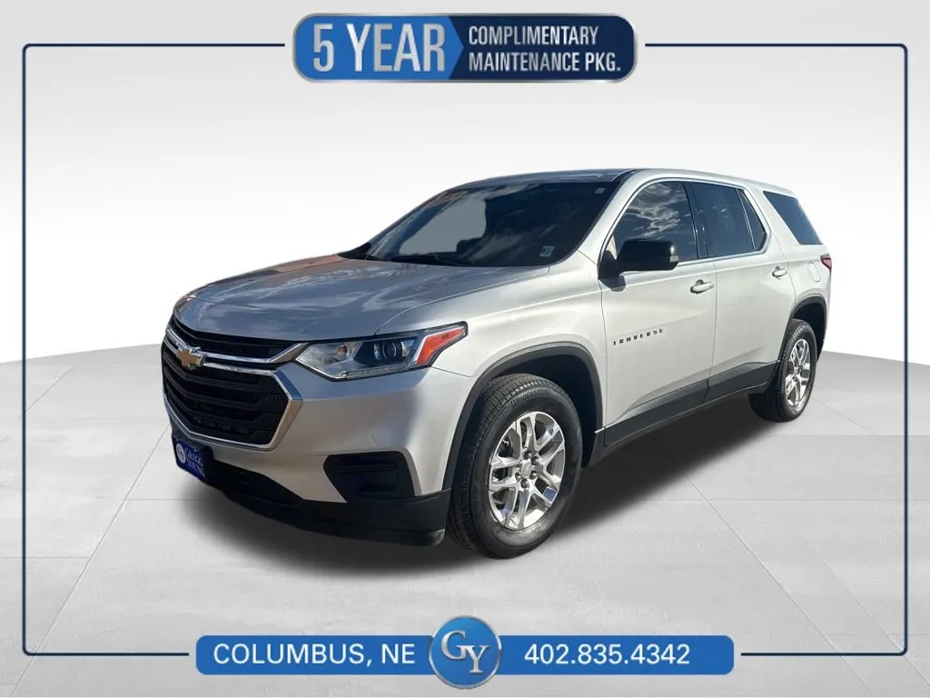 Silver 2021 Chevrolet Traverse LS for sale in Columbus, NE