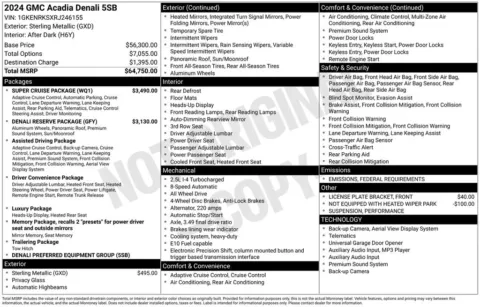 Photos of 2024 GMC Acadia Denali for sale in Columbus, NE at Gregg Young Chevrolet GMC of Columbus