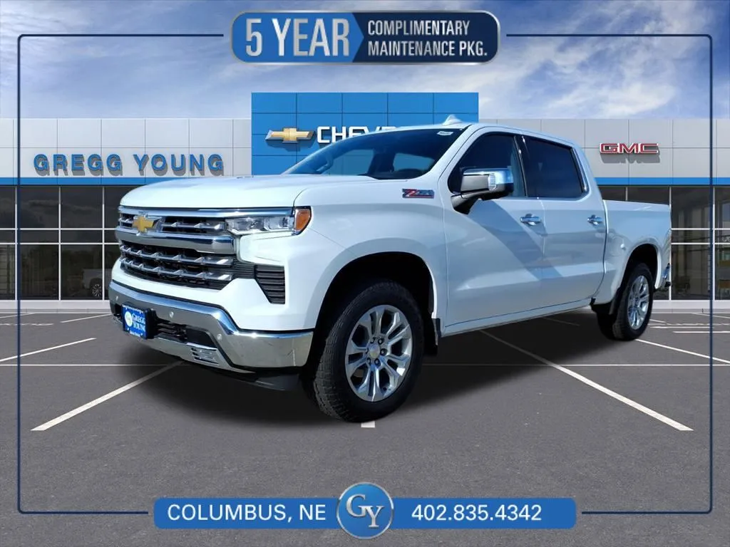 White 2025 Chevrolet Silverado 1500 LTZ for sale in Columbus, NE