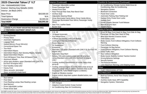 Photos of 2025 Chevrolet Tahoe LT for sale in Columbus, NE at Gregg Young Chevrolet GMC of Columbus