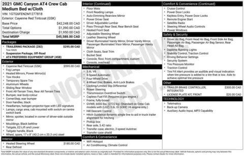 Photos of 2021 GMC Canyon AT4 w/Cloth for sale in Columbus, NE at Gregg Young Chevrolet GMC of Columbus