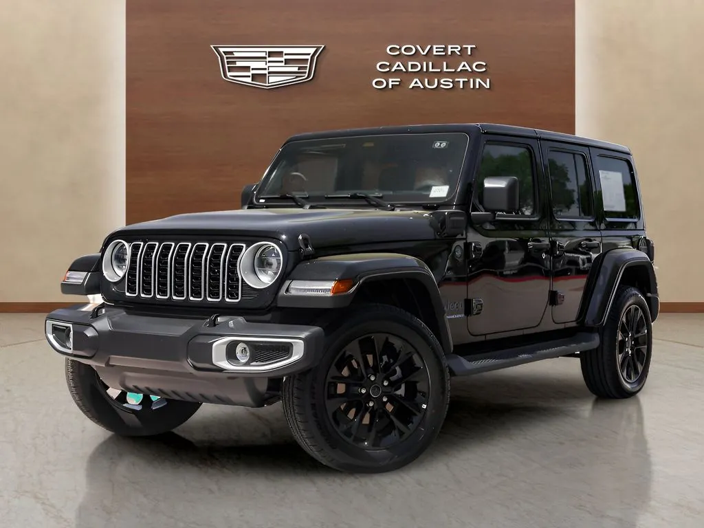 Black 2025 Jeep Wrangler Sahara 4xe for sale in Austin, TX