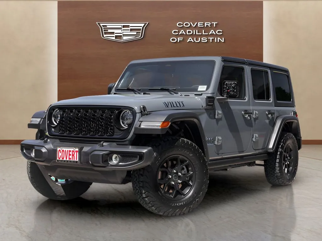 Gray 2025 Jeep Wrangler Willys 4xe for sale in Austin, TX