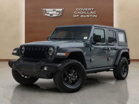 Gray 2025 Jeep Wrangler Willys 4xe for sale in Austin, TX