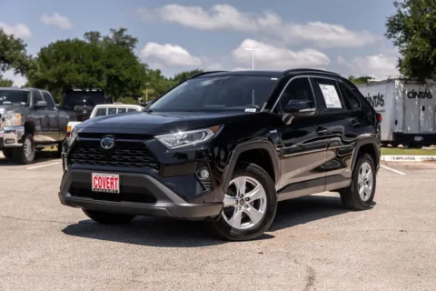 Black 2021 Toyota RAV4 Hybrid XLE for sale in Austin, TX