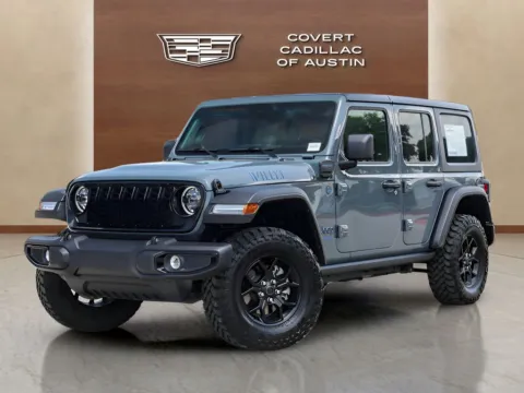 Gray 2025 Jeep Wrangler Willys 4xe for sale in Austin, TX