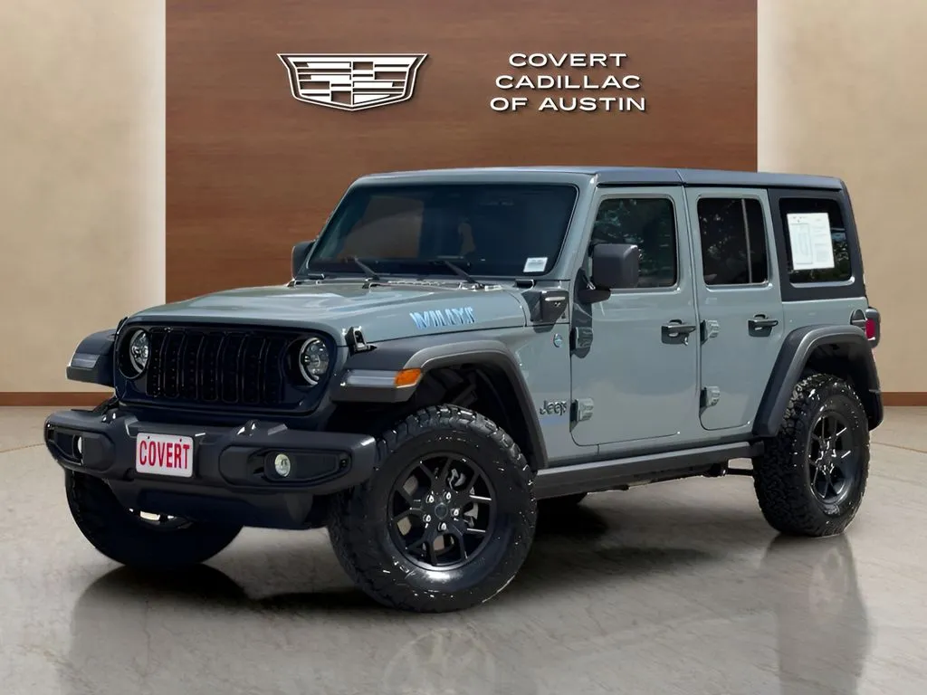 Gray 2025 Jeep Wrangler Willys 4xe for sale in Austin, TX